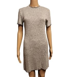 Gray Knit Sweater Dress
